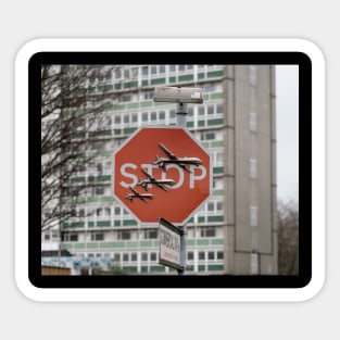 Banksy - Stop War Stop Sign Sticker